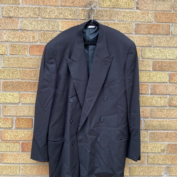 Vintage 100% Wool Giorgio Armani Jacket Black - Picture 2 of 14